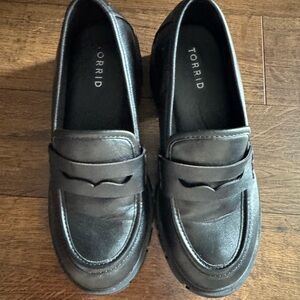 Torrid Black Chunky Loafers size 8WW